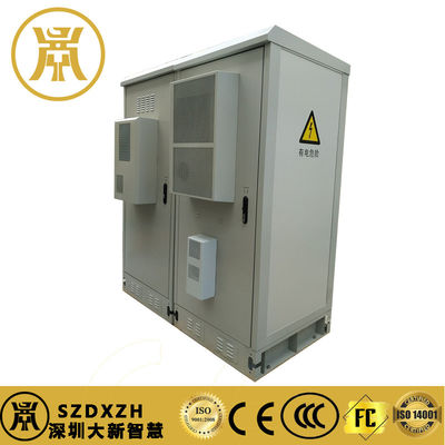 3 compartiments Armoire de stockage de batterie d'énergie pour la centrale électrique extérieure avec refroidissement