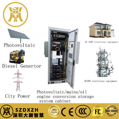 Armoire extérieure résistante aux intempéries IP55 pour les systèmes électriques hybrides de stockage d'énergie avec système de surveillance à distance