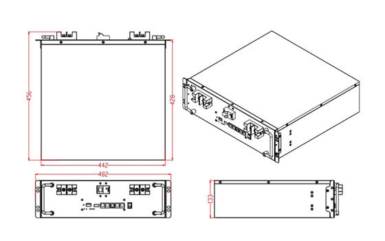 OEM 48V 100AH batterie au lithium en fer rack batterie de stockage d'énergie intégrée