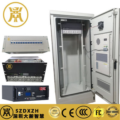 Cabinet extérieur IP55 intégré 20U - 40U enceinte de distribution d'énergie pour l'industrie des télécommunications
